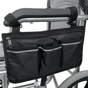 OAVQHLG3B Walker Bag Wheelchair Electric Scooter Bag Travel Carry Bag Pouch Armrest Side Organizer Mesh Storage Cover,Fits Most Bed Rail,Scooters,Walker,Power & Manual Electric Wheelchair