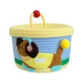 thumbnail image 1 of OAVQHLG3B Weave Rope Round Storage Basket with Lid,Cute Small Basket Idea for Organizing and Storing, 1 of 7