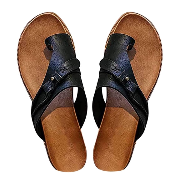 OAVQHLG3B Wedge Sandals for Women Low-heel European And American Flip Flops Fashion Women's Sandals And Women's Shoes