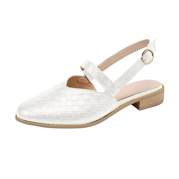 OAVQHLG3B Wedge Sandals for Women Women's Pointed Flat Shoes Weave Casual Shoes Solid Comfortable Sandals Shoes
