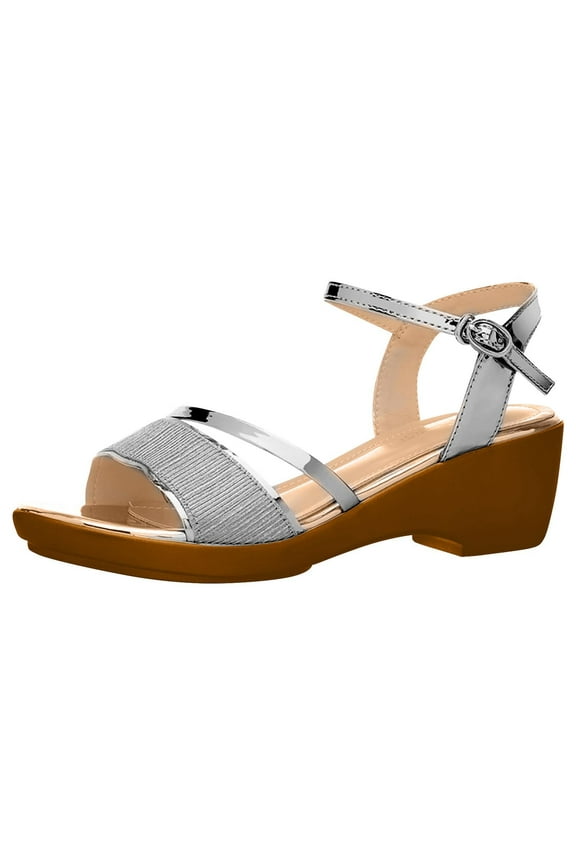 Wedge Sandals for Womens Dressy Summer Casual Sandal Slingback Dress Shoes Buckle Ankle Strap Sandals Comfort Shoes