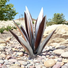 OAVQHLG3B White Metal Plant Home Decor, Weatherproof