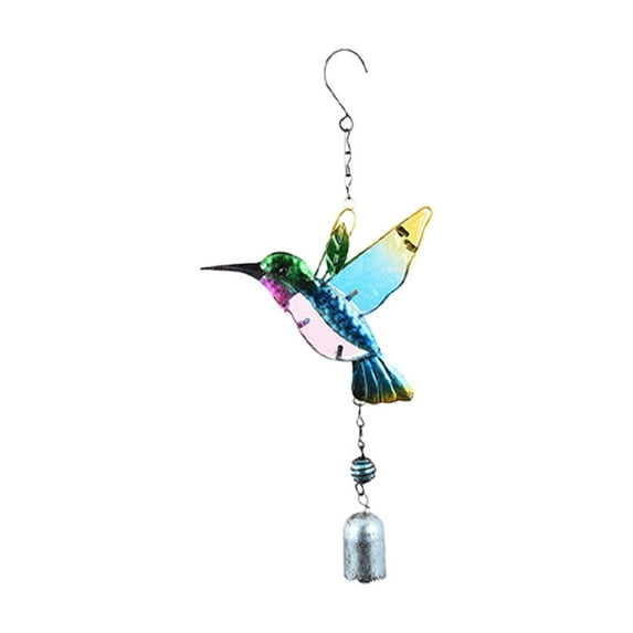 OAVQHLG3B Wind Chimes Hummingbird, Garden Small Wind Chime for Home, Party, Festival Decor, Glass Garden Valentines Day Gift Decoration Indoor/Outdoor, Lifelike Hummingbird Bell Deep Tone Style