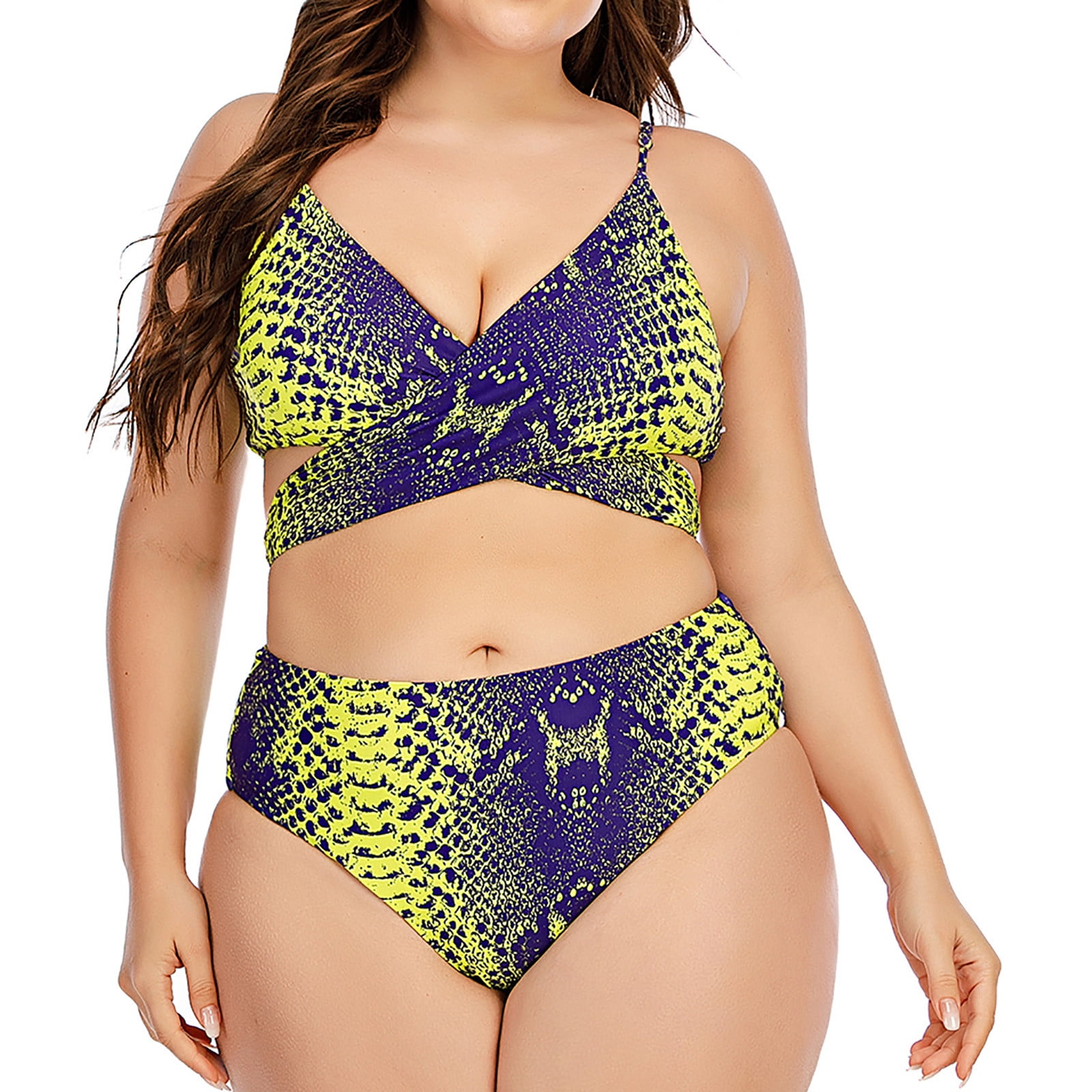 Plus size snakeskin bathing on sale suit