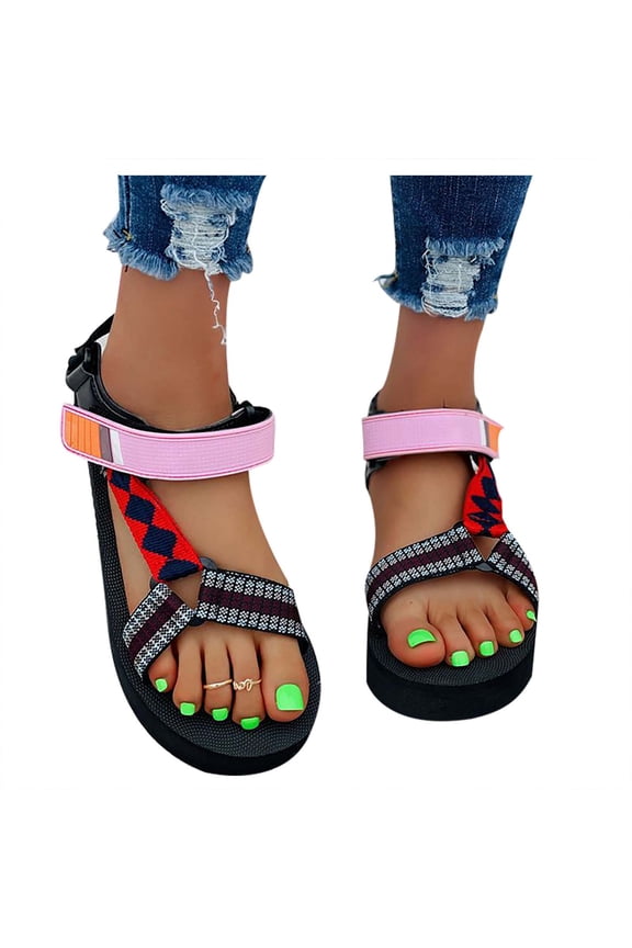 Women's Sandals on New Summer Shoes, Thick-soled Beach Shoes, Ethnic Style Female Sandals
