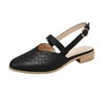 thumbnail image 1 of OAVQHLG3B Women's Sandals on Women's Pointed Flat Shoes Weave Casual Shoes Solid Comfortable Sandals Shoes, 1 of 4