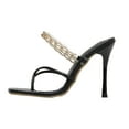 thumbnail image 1 of OAVQHLG3B Women's Sexy Metal Chain Square Headgear Toe High Heel Sandals And Slippers, 1 of 4