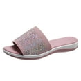 thumbnail image 1 of OAVQHLG3B Women's Slide Sandals Summer Rhinestone Slippers Sandals Casual Breathable, 1 of 5