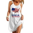 thumbnail image 1 of OAVQHLG3B Womens Dresses Sun Dresses Women Summer Casual 4th of July Outfits American flag Casual Round Neck Leisure And Entertainment Sling Digital Print Mini Dress, 1 of 5
