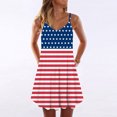 thumbnail image 1 of OAVQHLG3B Womens Dresses Sun Dresses Women Summer Casual 4th of July Outfits American flag Independence Casual Sleeveless Loose V-neck Summer Print Dress, 1 of 5
