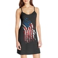 thumbnail image 1 of OAVQHLG3B Womens Dresses Sun Dresses Women Summer Casual 4th of July Outfits American flag Slim A-Line V-Neck ing Sleeveless Sling Skirt Dress, 1 of 4