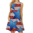 thumbnail image 1 of OAVQHLG3B Womens Dresses Sun Dresses Women Summer Casual 4th of July Outfits American flag Summer Casual Sexy Summer Sleeveless Round Neck Dress, 1 of 4