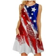 thumbnail image 1 of OAVQHLG3B Womens Dresses Sun Dresses Women Summer Casual 4th of July Outfits American flag Summer Casual Sexy Summer Sleeveless Round Neck Dress, 1 of 4