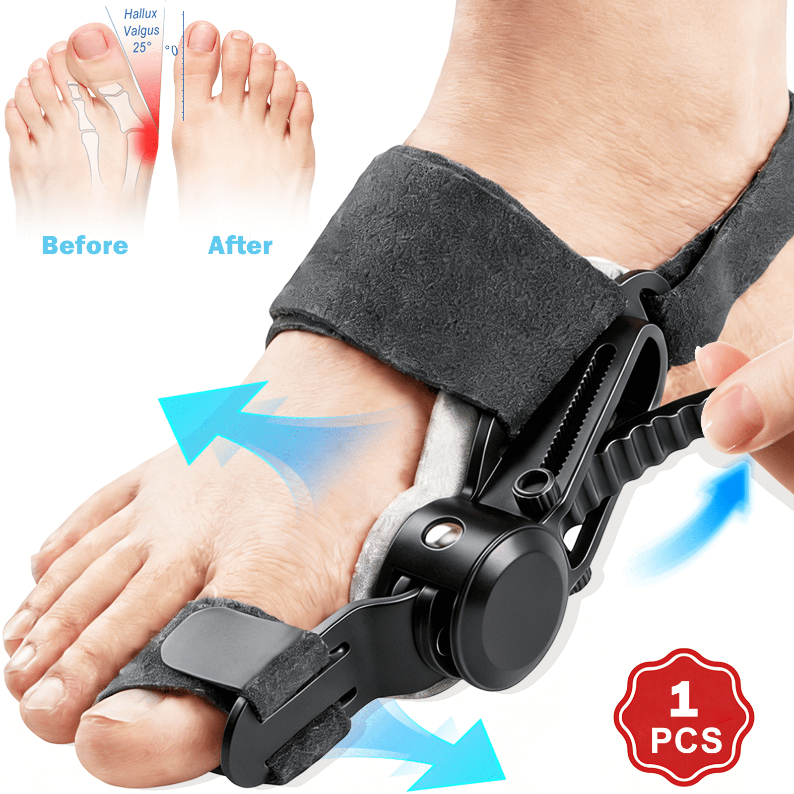 OAZOUF, Bunion Corrector for Women and Men, One Size, Black - Walmart.com