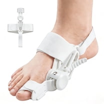 OAZOUF Bunion Corrector for Women and Men Big Toe, Adjustable Knob Bunion Splint, For Bunion Relief, Toe Straightener Device with Silicone Bunion Pad, White