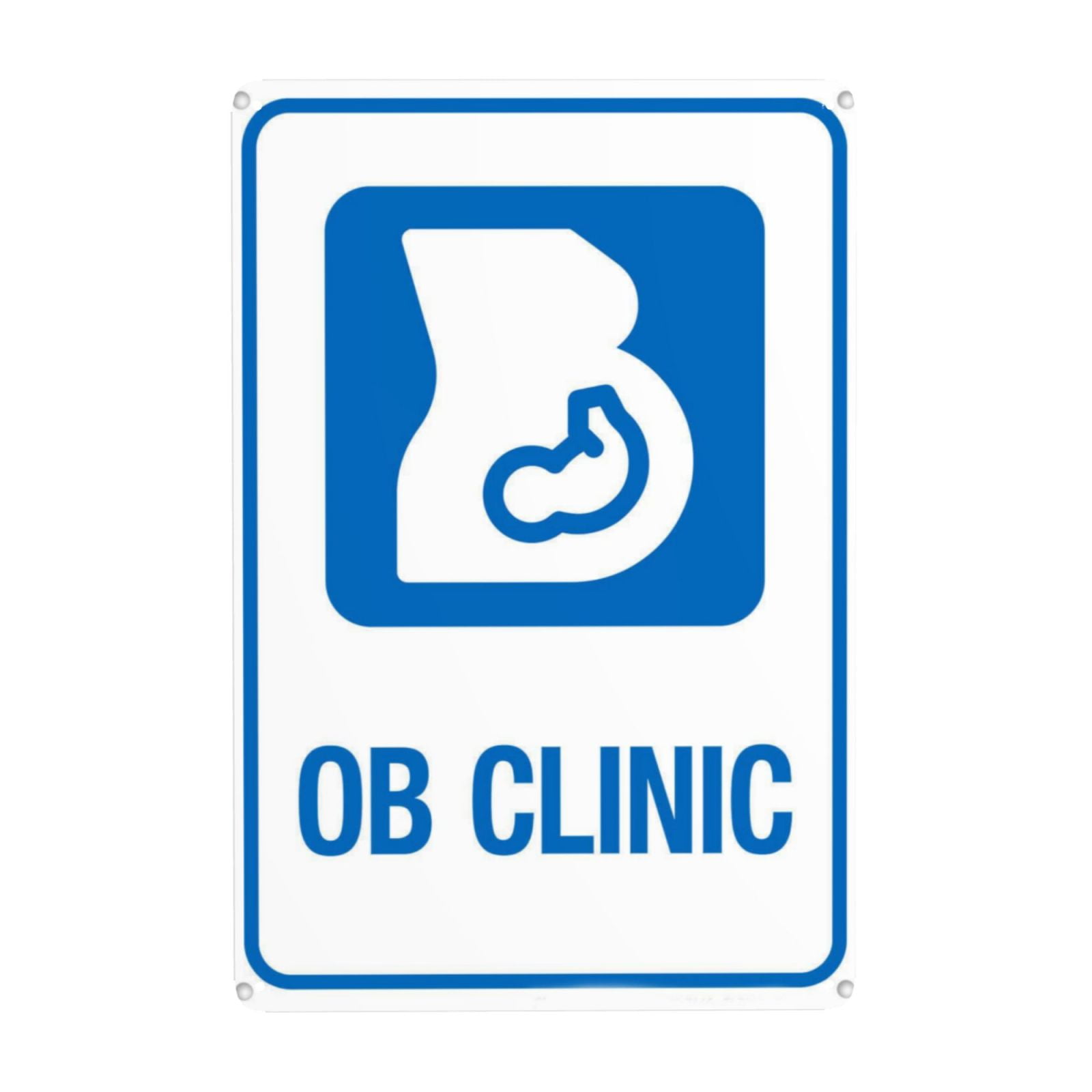 OB Clinic Hospital Sign Aluminum Retro Metal Tin Sign Wall Decor ...