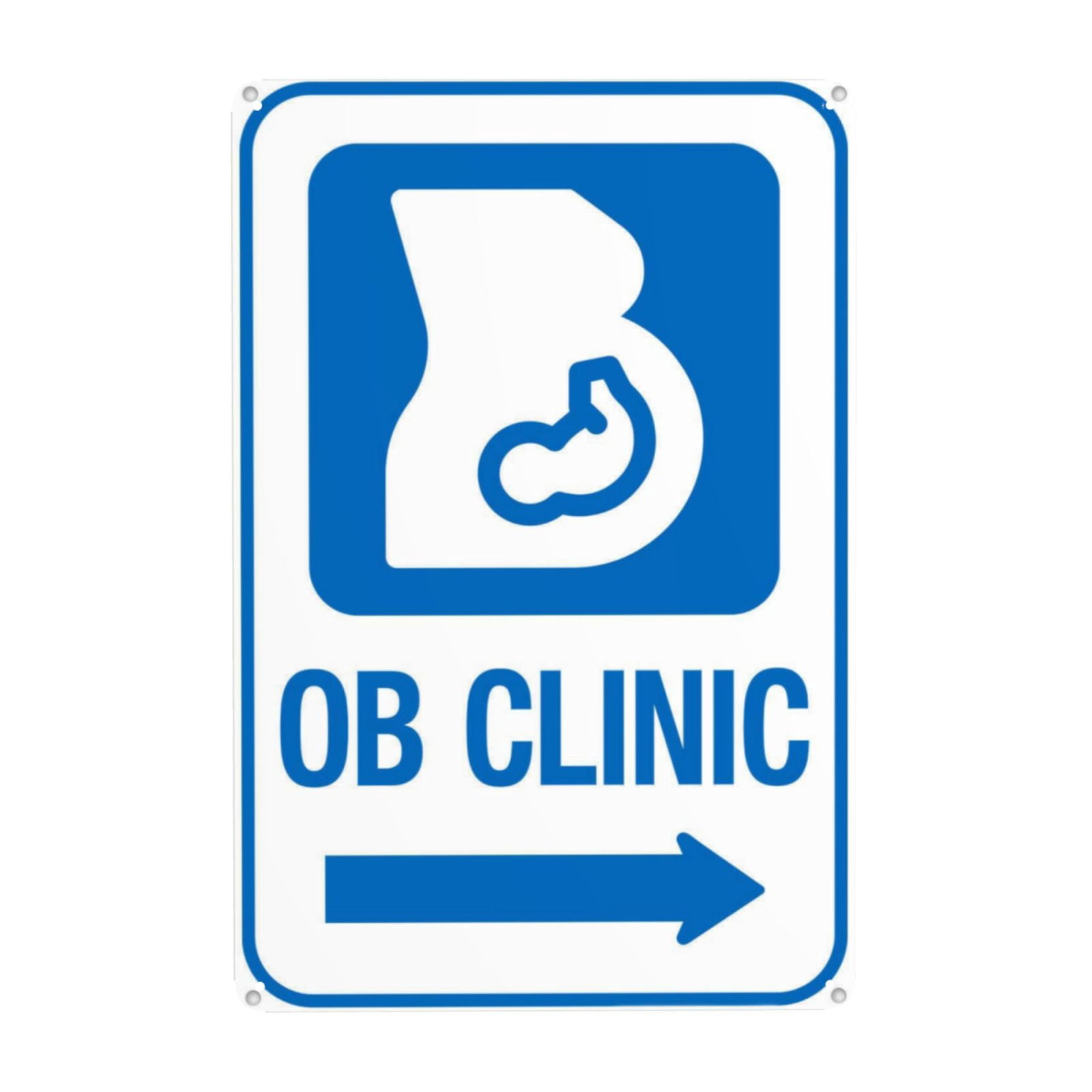 Ob Signcode OB Clinic With Right Arrow Hospital Sign Retro Metal Tin Sign Wall ...