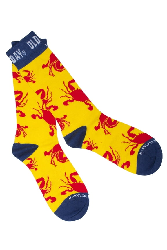 OB Socks Officially Licensed Old Bay Seafood Seasoning Crabs Crawl Dress Socks