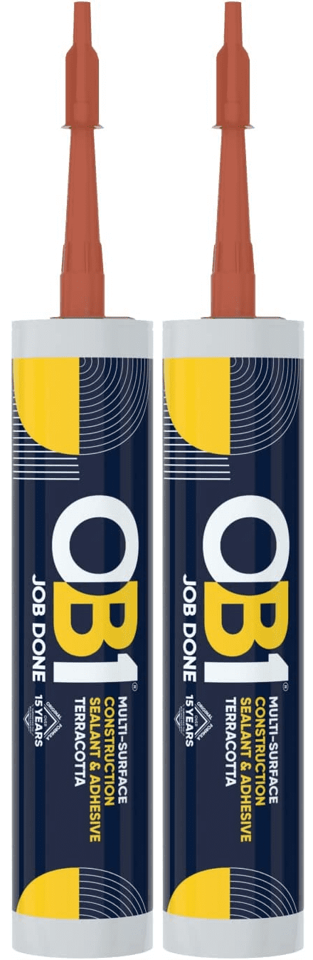 OB1 Terracotta - Multi-Surface Construction Sealant & Adhesive Waterproof Silicone (Box of 12)