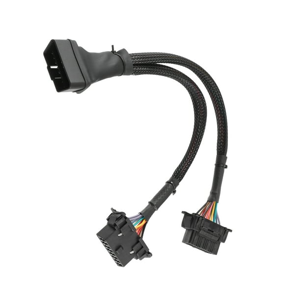 OBD 2 16-Pin 1 to 2 Splitter Y Cable Diagnostic Tool Adapter Connector Cable Replaces for GPS Tracker
