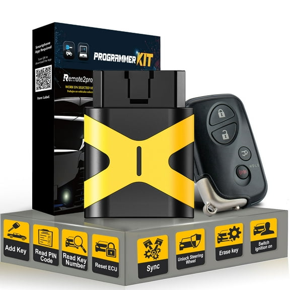 OBD Bluetooth Self Programmer Tool and Keyless Entry Smart Car Key Replacement for Toyota with FCC: HYQ14ACX 5290 Board/No Tool Required/DIY Pairing