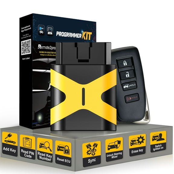 OBD Car Key DIY Programmer Tool and Smart Car Key Replacement for 2020-08/2021 Lexus RX450h/RX350 or 07/2020-2021 Lexus NX200t/NX300h with FCC: HYQ14FLB/3950 Board