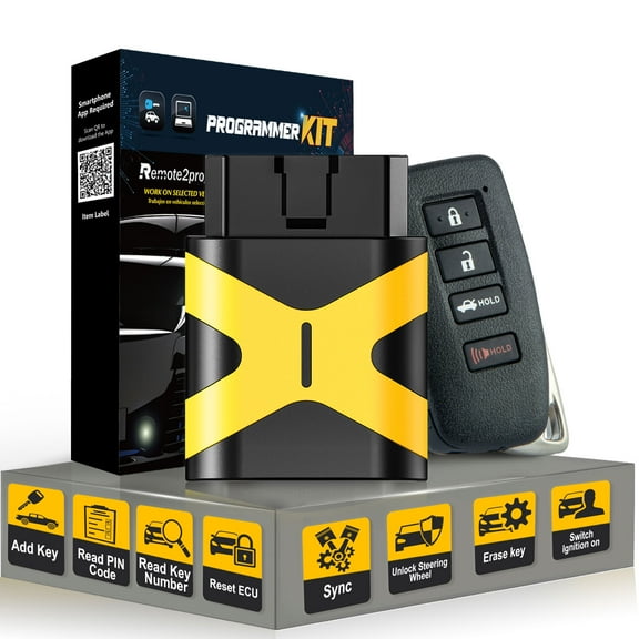 OBD DIY Programmer No Tool Required Program Key and Keyless Entry Car Key Remote Replacement for Lexcus with FCC: HYQ14FBA/0020 Board