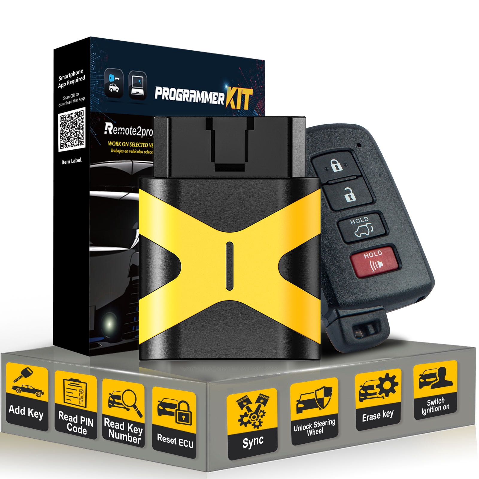 OBD DIY Programmer No Tool Required Program Key and Keyless Entry Car ...