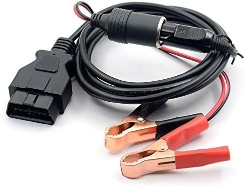 PLAYOCCAR Cavo Alimentazione Di Emergenza OBD2 - Memory Saver 16Pin Con Scatola Portabatterie 12V Per Sostituzione Batteria Auto, Salva Dati ECU