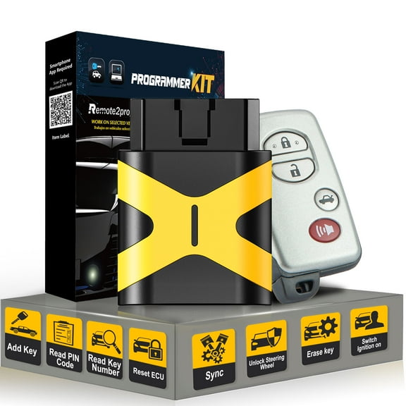 OBD Self Programmer Tool/DIY Pairing/Bluetooth and Keyless Entry Smart Car Key Replacement for 2007 - 2010 Toyota Camry/2006 - 2011 Toyota Avalon Limited with FCC: HYQ14AAB 0140 Board/No Tool Required