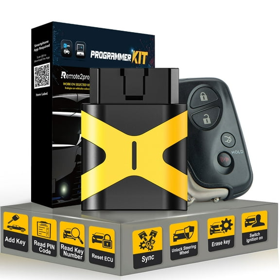 OBD Self Programmer Tool/DIY Pairing/Bluetooth and Keyless Entry Smart Car Key Replacement for 2007-2011 Lexus ES350/2007-2011 Lexus GS350 with FCC: HYQ14AAB 0140 Board/No Tool Required