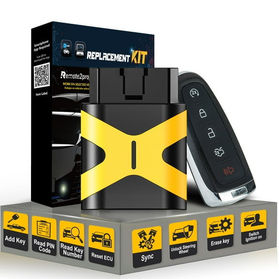 OBD Tool/DIY Car Key Programmer Kit and Smart Keyless Entry Remote Replacement for Ford Edge/Escape/Focus with FCC: M3N5WY8609