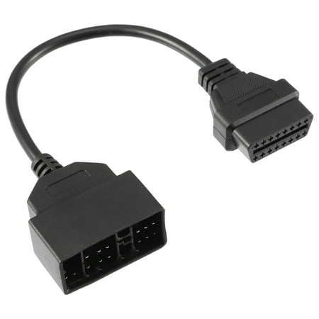 OBD1 22-Pin to OBD2 16-Pin Diagnostic Tool Adapter Connector Cable Replaces for Toyota