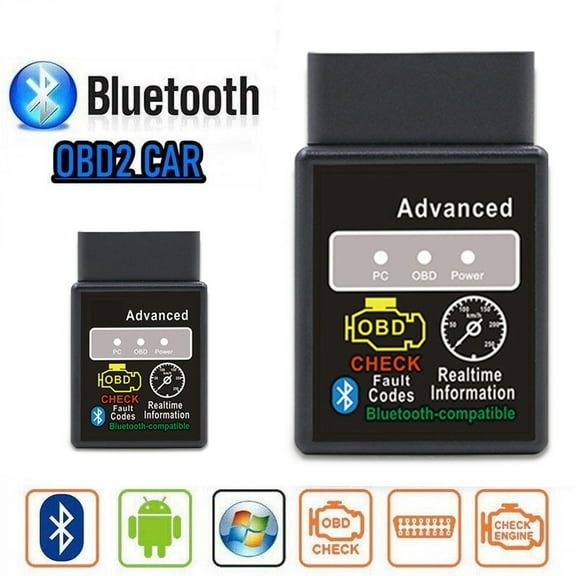 OBD2 Bluetooth Wireless Diagnostic Code Reader OBD II Scan Tool And Clear Check Engine Light, Bluetooth Scanner Reading, Compatible With IOS, Android And Window