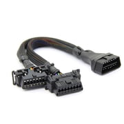 OBD2 Cable Male to 2 Female Splitter Car Computer Socket 30CM