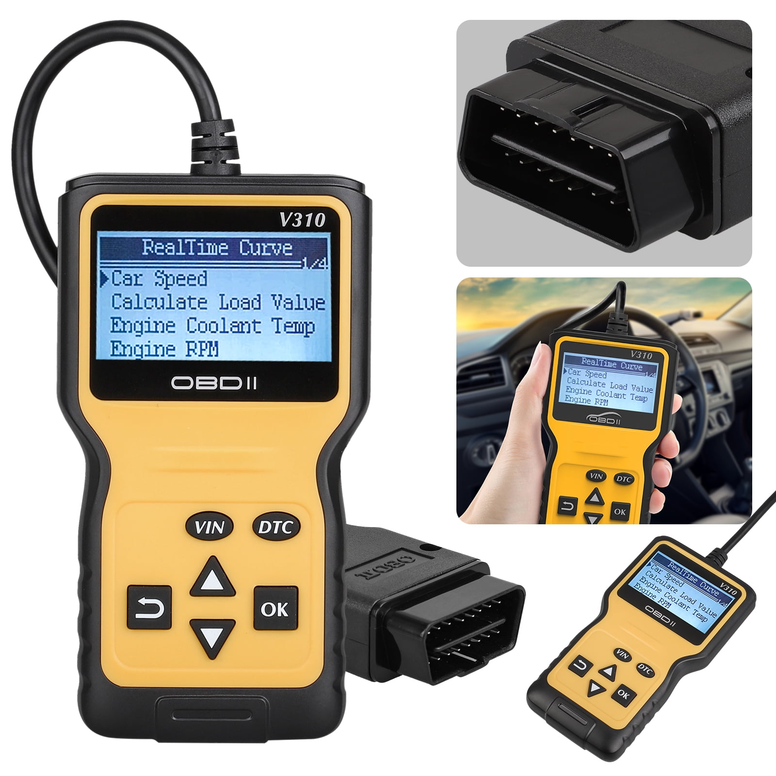 OBD2 Car Code Reader, TSV Professional Fault Code Scanner Checker