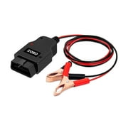 OBD2 Car Memory Saver Protection Connector Automotive Battery Computer ECU Power Off Protector Vehicle Replacement Battery Leak Detection Tool 12V SAE Quick Release Adapter Supply Cable