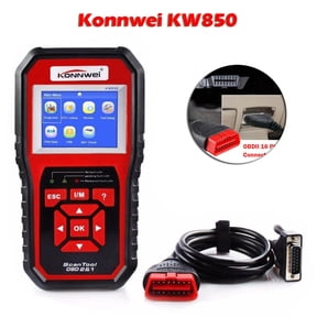 OBD2 Car Scanner KONNWEI KW850 Auto Diagnostic Tool Full System Code Reader 2.8 Inch TFT Multi Language One Click I/M Readiness Key for 12V Gas Vehicle