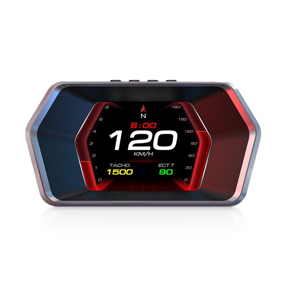 OBD2 GPS HUD, Digital Speedometer & Multi-Function Gauge, Auto-Dimming Display, Plug-and-Play for Cars/Trucks 2009+