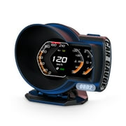 OBD2+GPS Smart Gauge Meter Scanner Digital Speedometer Dual System HD LCD HUD, OBD2 for Most Vehicles After