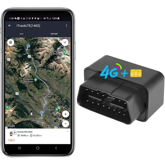 OBD2 GPS Tracker Real Time Vehicle Tracking Device 4G OBD II Car + $5 SIM