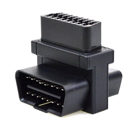 OBD2 OBDII Full 16 Pin Male to Dual Female Adapter, Male to Dual Female Y-Splitter for Diagnostic Extender 1 to 2 OBD Port Extension Converter Connector