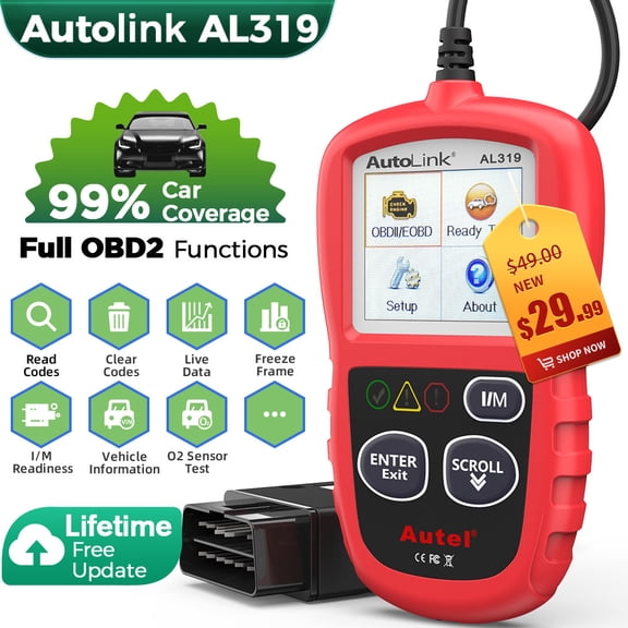 OBD2 Scanner Autel AL319, Code Reader,  Autel Auto Diagnostic Scanner Tools For All Vehicles since 1996