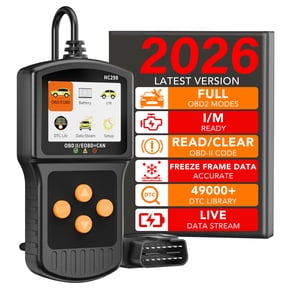 OBD2 Scanner, Car Code Reader, Auto Diagnostic Tool for Check Engine Light, Car Scanner for All Vehicles since 1996, Black