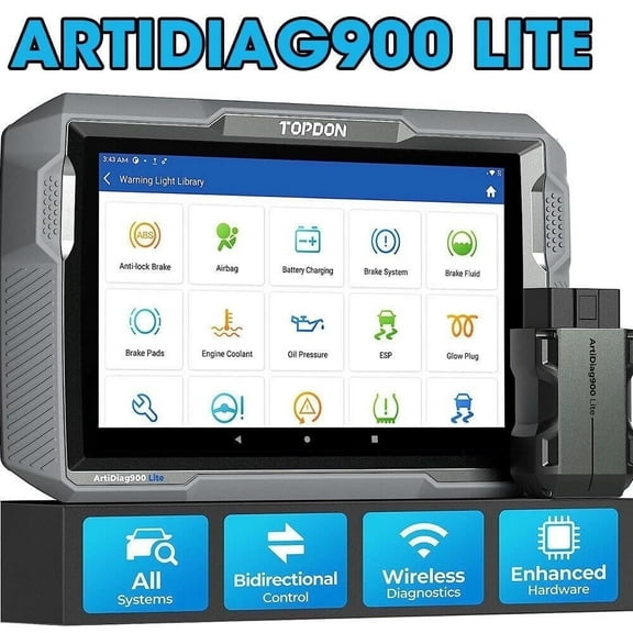TOPDON Latest Car Diagnostic Scan Tool AD900 LITE OBD2 Scanner Wireless Bidirectional All System Scanner with Active Test, 8+ Reset Services