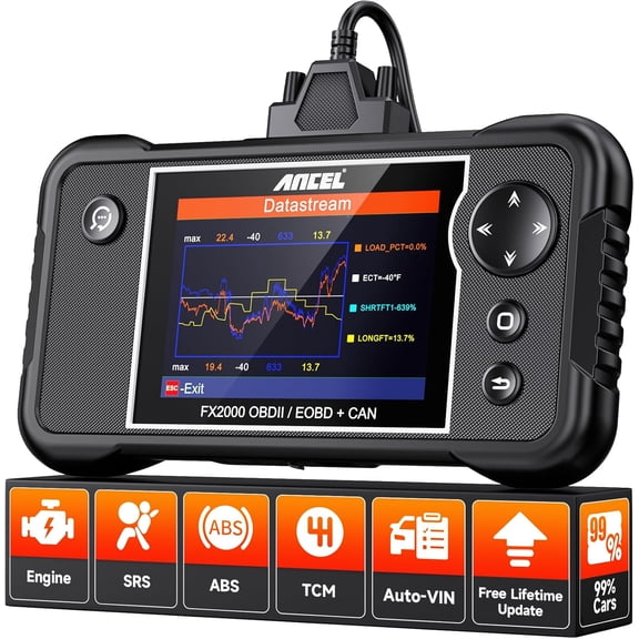 OBD2 Scanner Diagnostic Tool, ABS SRS Transmission Airbag Car Scanner, Check Engine Car Code Reader, Automotive Diagnostic Tool Lifetime Free Upgrade