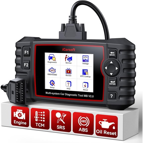 OBD2 Scanner Diagnostic Tool for Benz/Sprinter/Smart, Full System Code Reader with 8 Resets, Auto VIN, Oil/SAS/EPB/ETC/BLD/INJ/SAS/TPMS, Free Update, Live Data, Battery Test