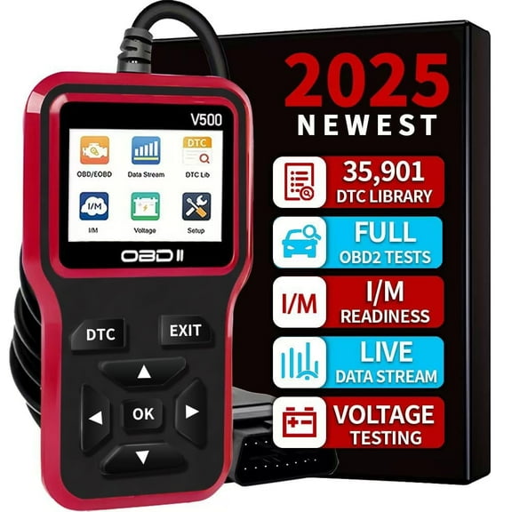 OBD2 Scanner Diagnostic Tool - Check Engine Light Code Scanner Tool with Reset, DTC, Data Stream, I/M Readiness, Car & Truck Scan Tool for All Vehicles Since 1996