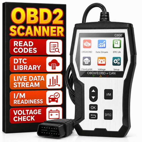 Tidymend OBD2 Scanner Diagnostic Tool, Code Reader for Cars and Trucks with Cloud Printed, Scanner for Car Check Engine Car Code Reader for All Post-1996