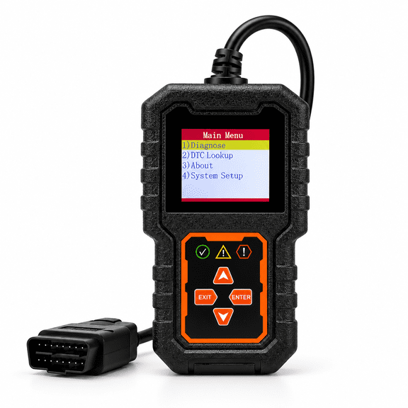 OBD2 Scanner Diagnostic Tool, Handheld Car Code Reader with Live Data, DTC Lookup, I/M Readiness, O2 Sensor Test and Battery Voltage Check for OBDII Vehicles